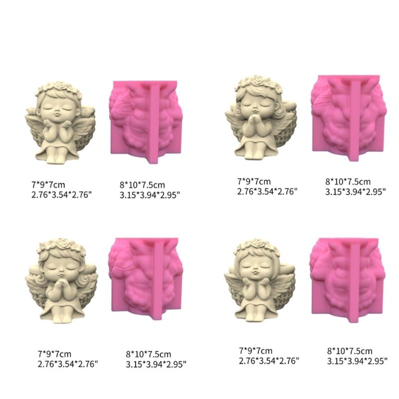 4 Pack Planter Mold Flowerpots Molds Girl Shaped Silicone Concrete Mould Hand-Making Supplies for DIY Flowerpot Crafting