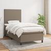 Vidaxl Letto Continentale Con Materasso, Taupe, Tessuto, 100X200 Cm