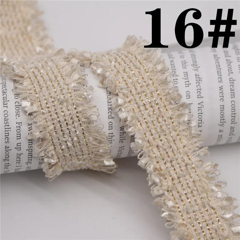 45 Yards Trim Vintage Embroidered Lace Sewing Lace Ribbon Fabric Handmade Costume Dress Sewing Trimmings Wedding Decoration