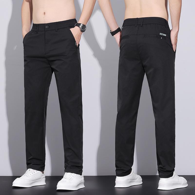 New summer thin casual pants men's loose straight small feet trend versatile long pants men