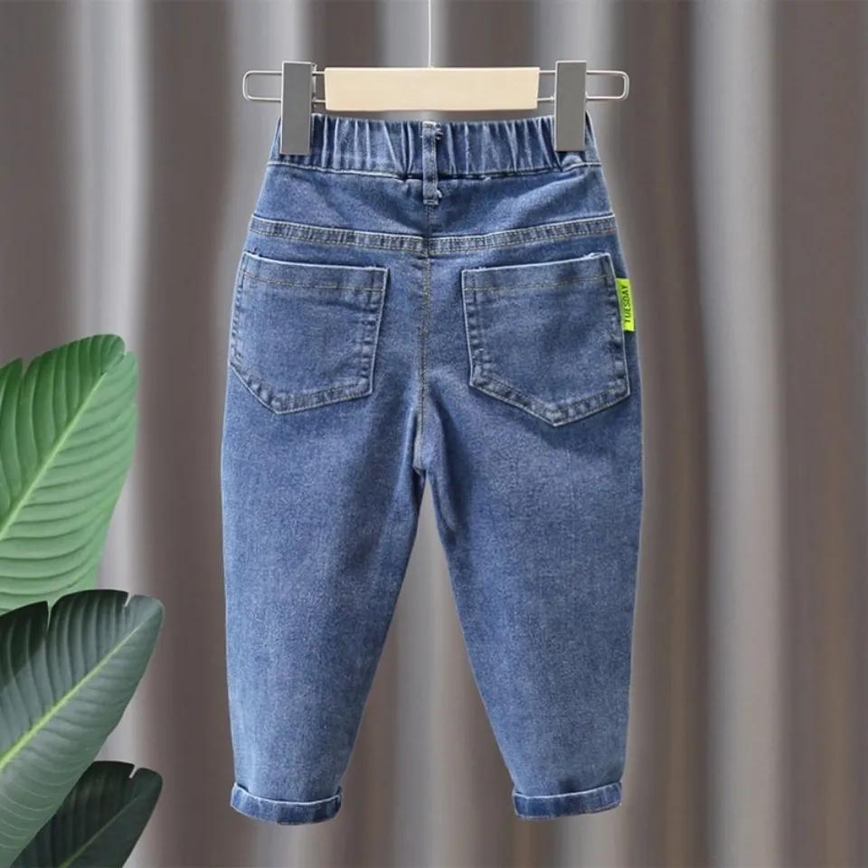 Children's Spring and Autumn Loose Jeans Trousers Children's Clothing Spring and Autumn Clothes Boys and Girls Casual Pants