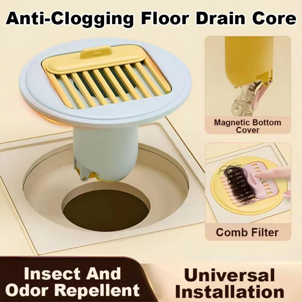 Antiodor Floor Drain Core Auto-Close Comb Filter Trap Seal Odor Proof Floor Drain  Laundry Room