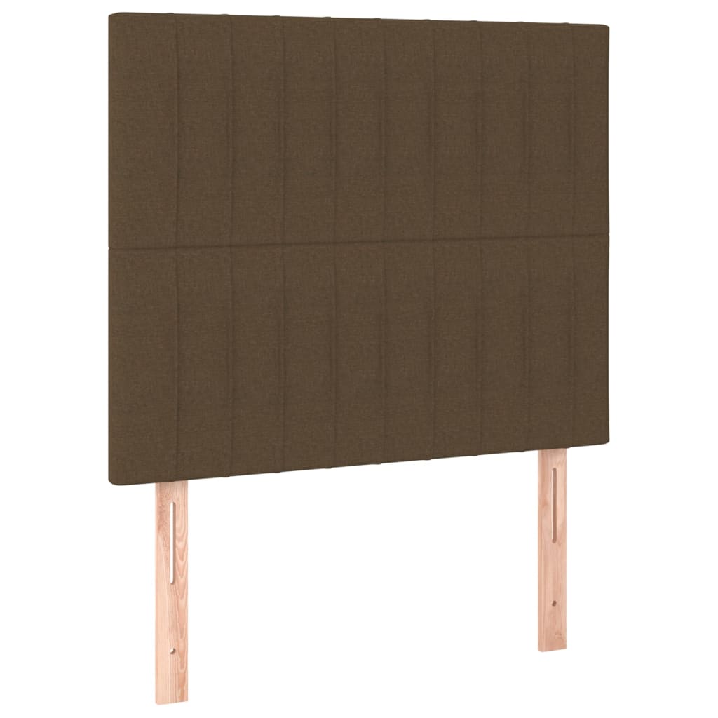 Box Spring Bed with Mattress Dark Brown 80 x 200 cm Fabric