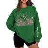 Halloween Skeleton Graveyard Print Sweatshirt Vintage Spooky Season Streetwear Fun Halloween Pullover For Men Women