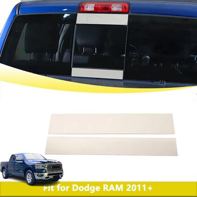 Autocollants de Garniture de Panneau de Fenêtre Arrière pour Dodge RAM 2011-2024 Décoration Autocollante de Fenêtre Couverture Accessoires Extérieurs Métal