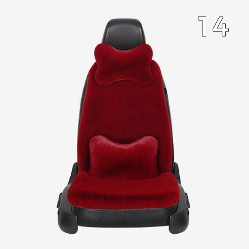 Plush Seat Cover Set Universal Luxury Car Seat Cushion Auto Protector Mat Winter Soft Warm Fur Cover Auto Interior