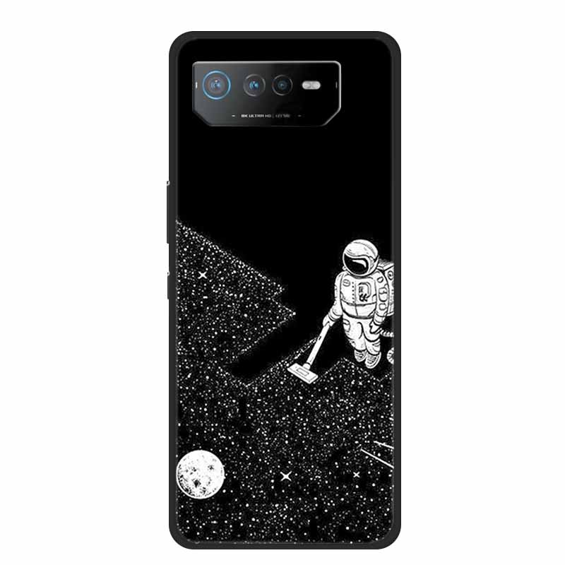 Für Asus ROG Phone 6 Pro Hülle Phone6 Pro Coque Schwarzes TPU Silikon Weiche Rückabdeckung Hülle Für Asus ROG Phone 6D Ultimate Handyhülle