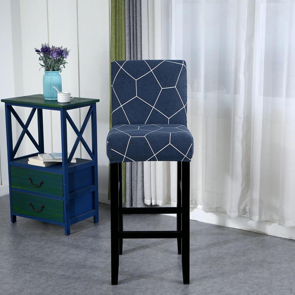 Modern Printing Soft Low Back Cover Barstool Counter Height S Covers Accessories Comfortable