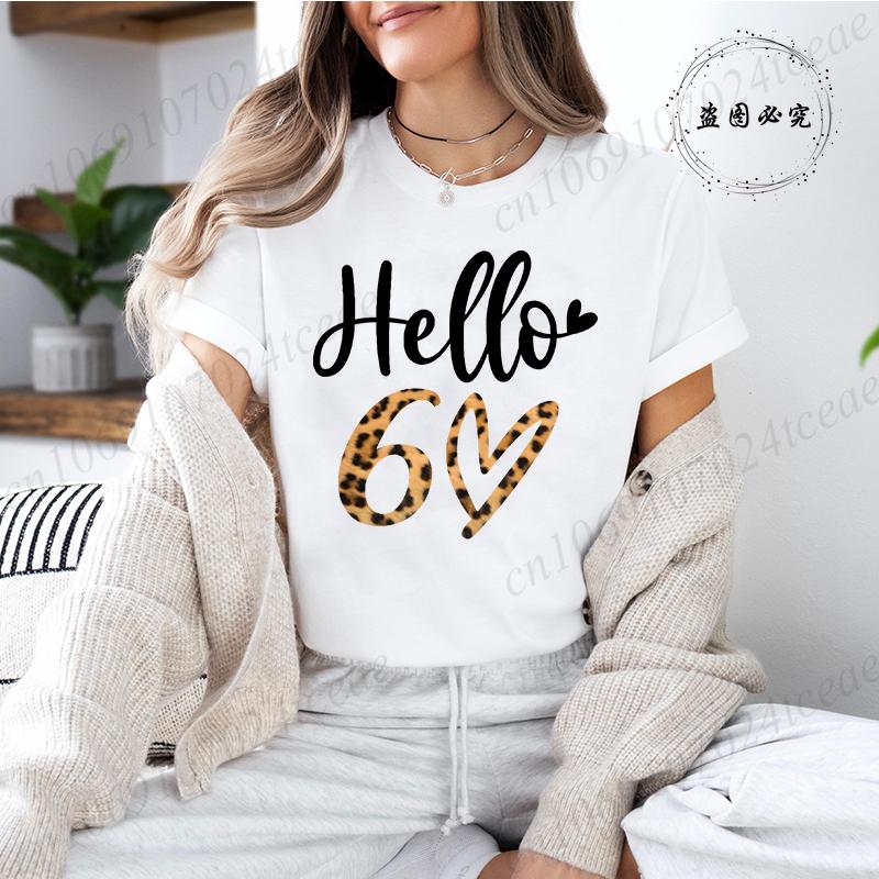 New Birthday Party Unisex T Shirt Pullover TShirts Its My 60th Birthday Leopard Printed TShirt Casual Short Sleeve TShirt