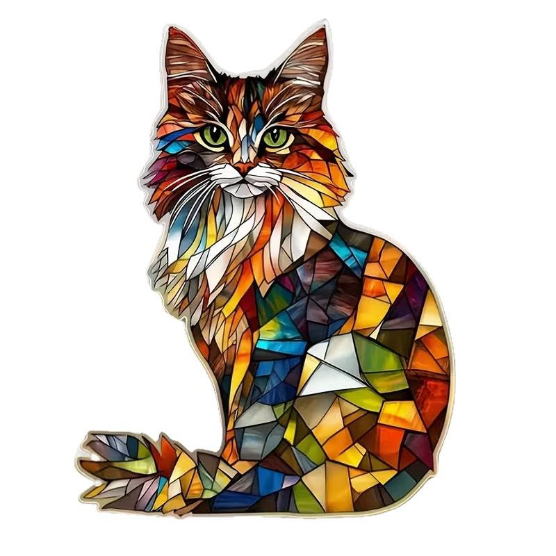 Personalized Seven-Color Cat Car Stickers - High-Quality Vinyl