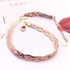 Purple Gold Woven Bracelet, Simple, Cold And Exquisite Temperament, Colored Gold-Plated Rose Gold Woven Jewelry.