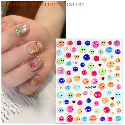 3D Niedliche Kleine Monster Nagelsticker Kunst Kawaii Cartoon Slider Für Nägel Selbstklebende Abziehbilder Japanischer Stil Maniküre Dekoration