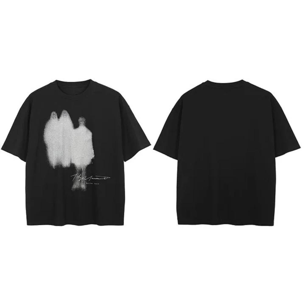 

Футболка Streetwear Т-футболка с графическим рисунком Shadow Хлопок Хипстер Мужская Женская Футболка Унисекс Топы Футболки Черная Хип-хоп Одежда S