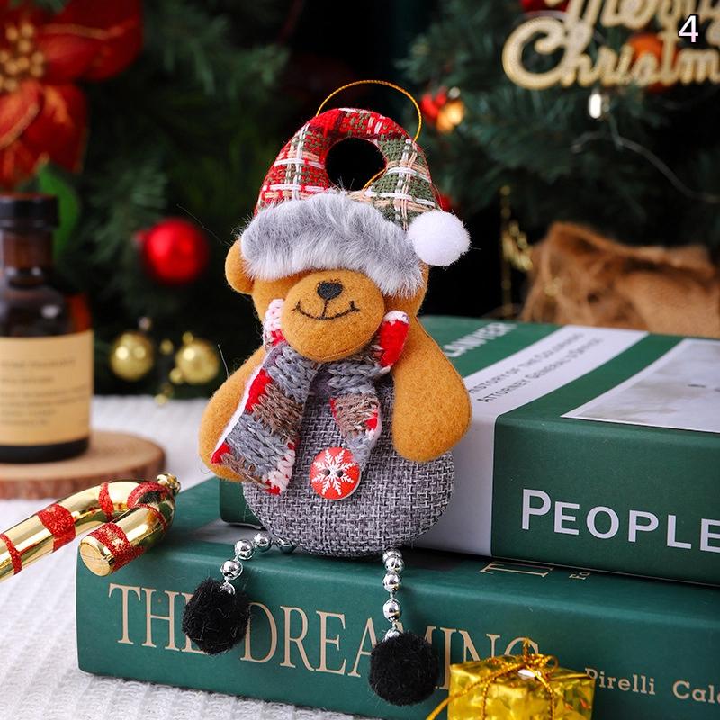 Christmas Doll Ornament Hanging Pendant Father Christmas Snowman Used For Holiday Home Decor Christmas Tree Party Acesssories