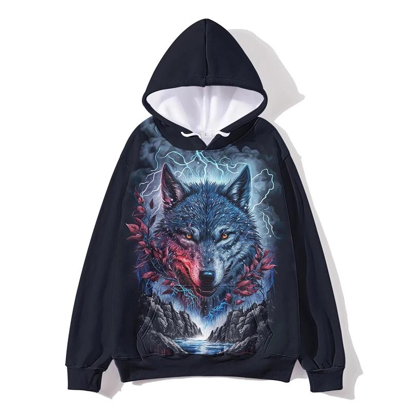 Hanorace cu imprimeu 3D pentru bărbați, animale de companie, lup, haine de design amuzant, hanorace Ropa Hombre, casual, copii, pulovere, streetwear, hoody