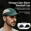Quick Dry 5 Panel Cap Men Lightweight Running Hat Color Block Plaid Breathable Sports Baseball Cap Large Head Outdoor Cycling