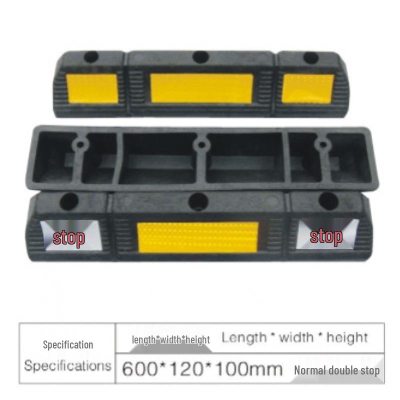 Rubber and Plastic Wheel Chock for Garage