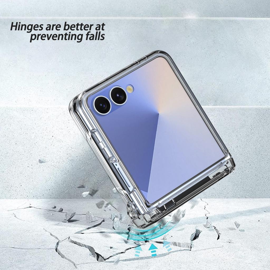 Shockproof Bracket Hinge Case For Samsung Galaxy Z Flip 7 6 5 Flip7 Flip6 Zflip7 Cover Hard Wallet Card Insertion Folding Cases