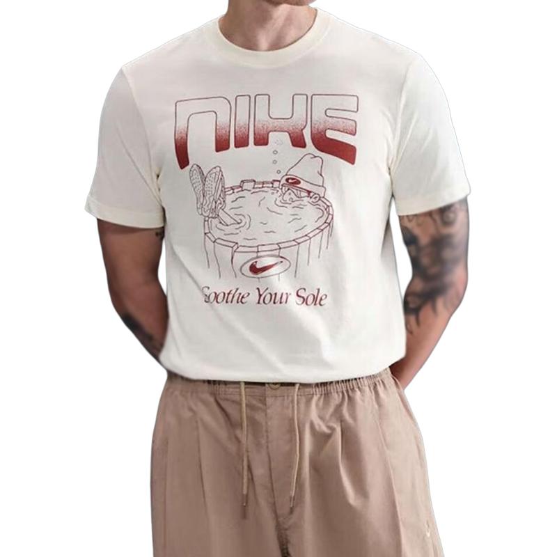 

Nike Дышащая летняя футболка для бега с круглым вырезом, спортивная, мужская, топы HQ9265110 S