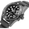 HYAKUICHI 101 No.1 Quartz Dive Watch with Date Display, Water Resistant to 20 ATM, Model HYAKU1-001 (Black Rubber)