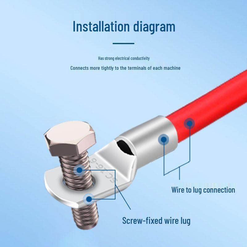 Copper Nose Crimp Terminal: Purple, Tinned Wire Lug Connector