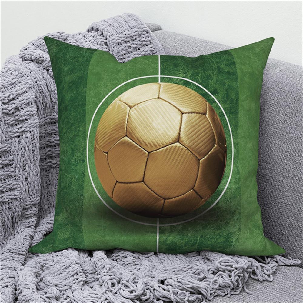 Fußball-Print Kissenbezug Heimdeko Kissenbezug Sofa Auto Überwurf