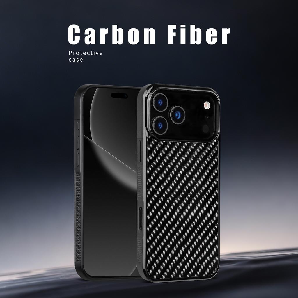 For iPhone 17 Pro Max Case Compatible with MagSafe Twill Texture Aramid Fiber TPU Shockproof Phone Cover