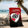 Beach Towel with Club Atlético River Plate Pattern - soft,absorbent,machine washable Lightweight&Modern,swimming,Travel Essentials