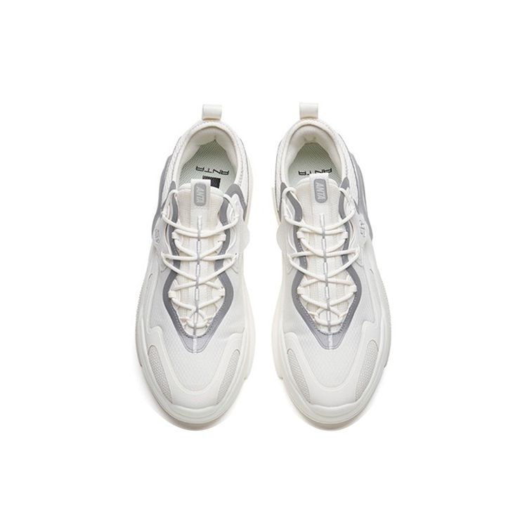 Anta AT91 Non-Slip Wear-Resistant Low-Top Skate Shoes Men Sneakers Silver 112218072-1