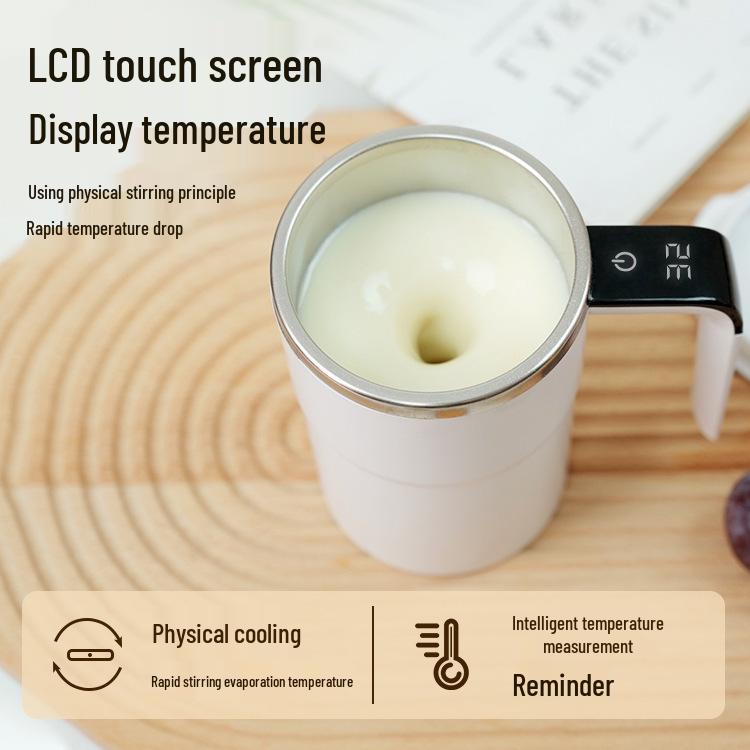 Smart Electric Magnetic Stirring Cup: Portable Coffee, Protein, and Milk Mixer