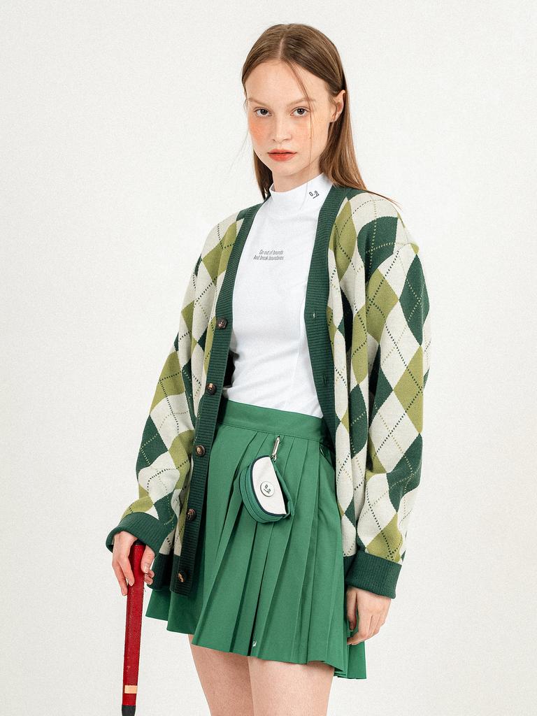 OUT OF BOUNDS Argyle Wool Cardigan
