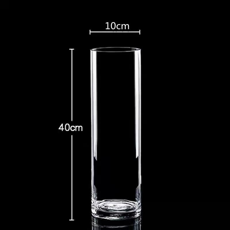 Transparent Glass Flower Vase & Hydroponic Container - Floor Ornament