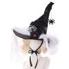 Halloween Ruffled Lace Witch Hat for Party and Prom cos Witch hat, magician, dark finger bone decoration