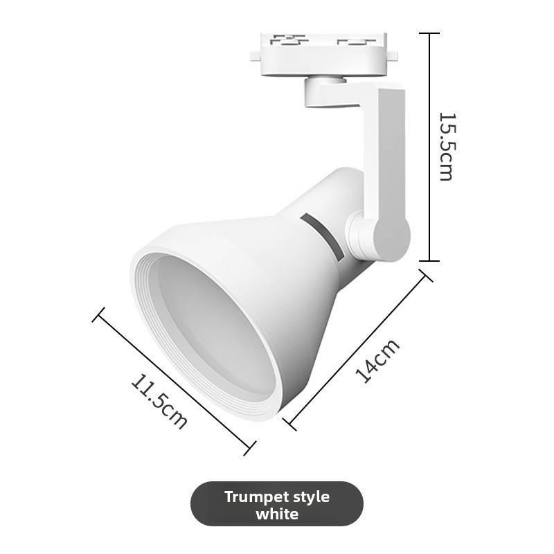 Track Light Fixture Bracket For Home And Commercial Use White Horn