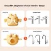 Faucet Extender for Sink Soft Water Flow Extension Tube for Toddlers Easy Hand Washing Cute Cartoon Animal Shape Kids Bathroom Faucet Accessory