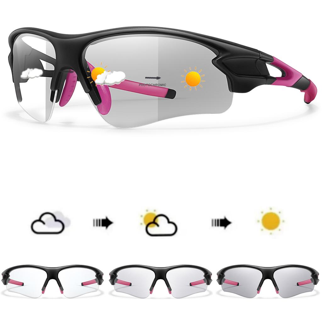 Outdoor Sports Fashion Photochromic Sunglasses Women Men Cycling Running Driving Eyewear Women Fashion Goggles