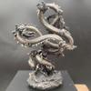 11cm mosiądz chiński odlew smoka statua zwierząt metalowa figurka Home Decor rzemiosło na biurko rzeźba dekoracja