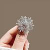 Sparkling Rhinestone Christmas Tree Brooch Faux Pearl Inlaid Fashion Holiday Pin for Scarf Bag Clothing Decor
