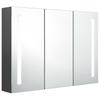 LED Bathroom Mirror Cabinet 35 X 5.5 X 24.4 In Gray