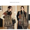 New Winter Imitation Cashmere Scarf F Letter Versatile Long Tassel Shawl Fashion Thickened Scarf