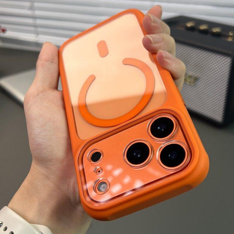 Transparent Shockproof Magnetic Case For For Iphone 17 Air 16 1 14 13 Pro Max Camera Protection For Magasfe Wireless Charge Cover