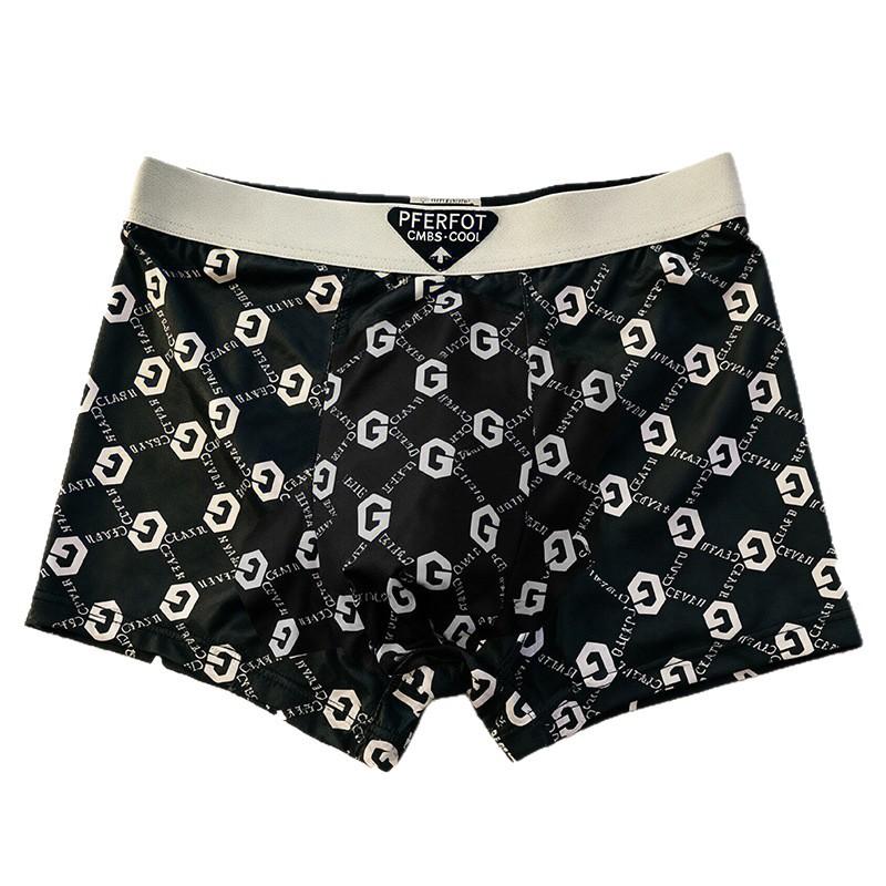 Men's Trendy Skin-Friendly Boxer Briefs: Stylish Printed Sports Style