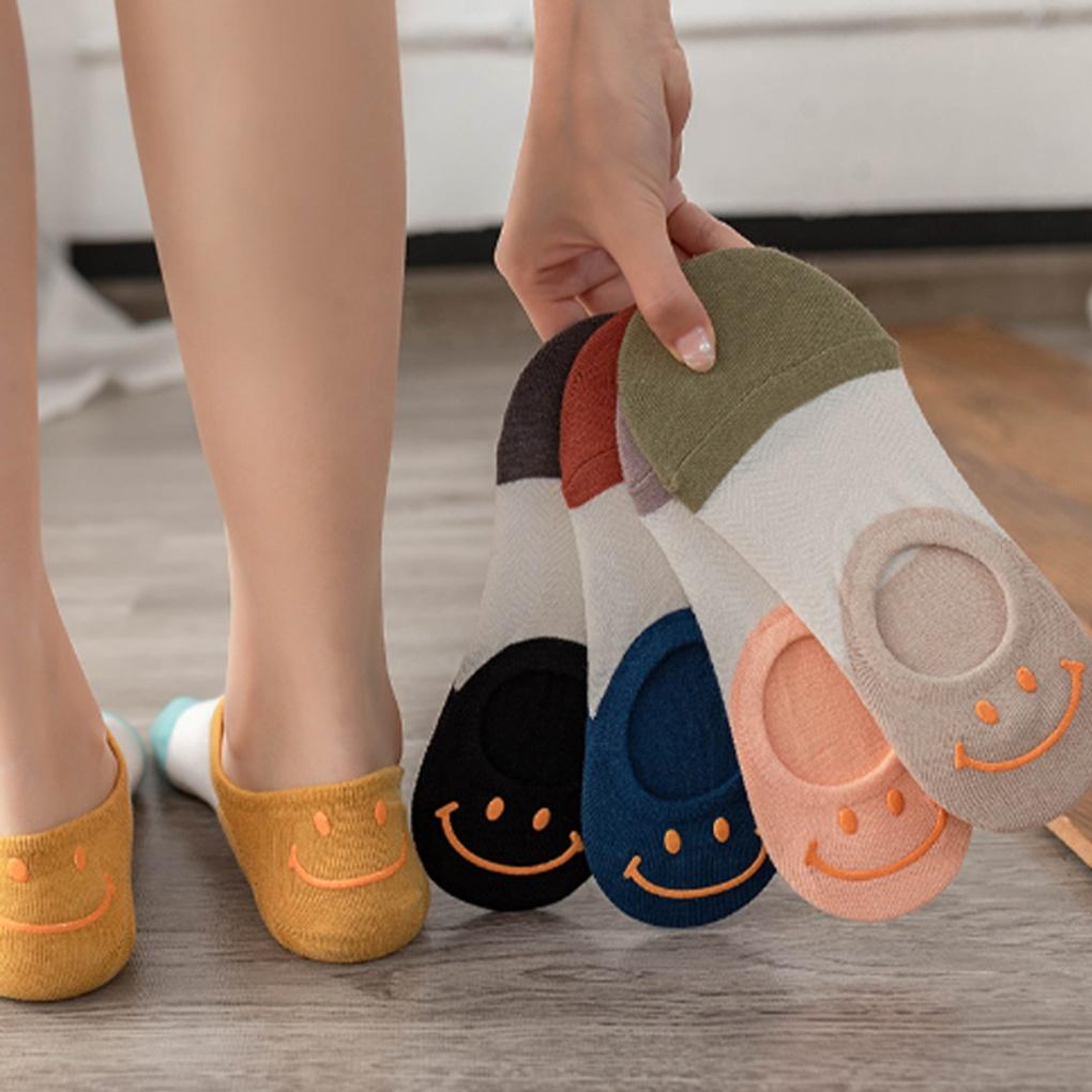 5 пар женских носков-следочков/носков-невидимок 5 pairs (random colors)
