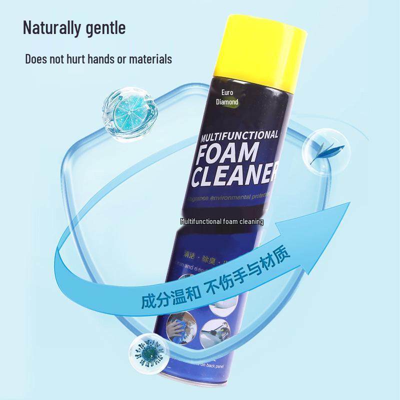 Multifunctional Foam Cleaner with Brush for Car and Home Interiors