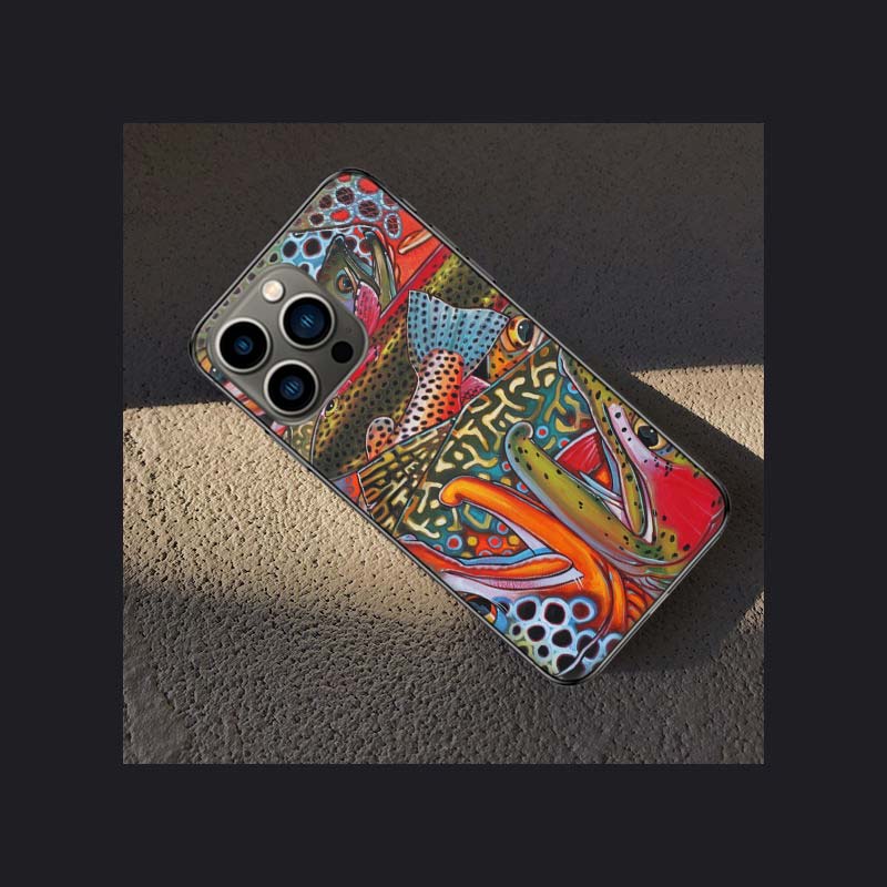 

Brown Trout Fly Fishing Phone Case For Apple Iphone 16 15 Plus Soft 13 12 Mini Cover 11 14 Pro Max Capa X XS XR 8 7 Shell Coque iPhone 11