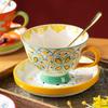 Frühstückstasse mit Blumenmuster, hochwertige Bürotasse, Keramikbecher mit Deckel, Wasserbecher für zwei Personen, Haushaltsteller