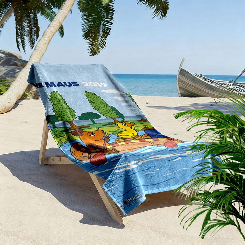 Die Maus Beach Towel, Large Soft Quick Dry Towel for Beach Camping Swimming