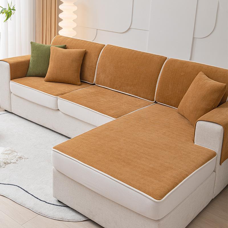 Sofa Cover Matcha Green High-Grade Universal All-Inclusive Sofa Chenille Non-Slip Four Seasons Cushion