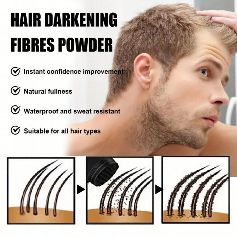Hair Fibres Powder Fill Hair Seam And Hairline Powder Natural Fullness Waterproof And Sweat Proof Suitable For All Hair Types