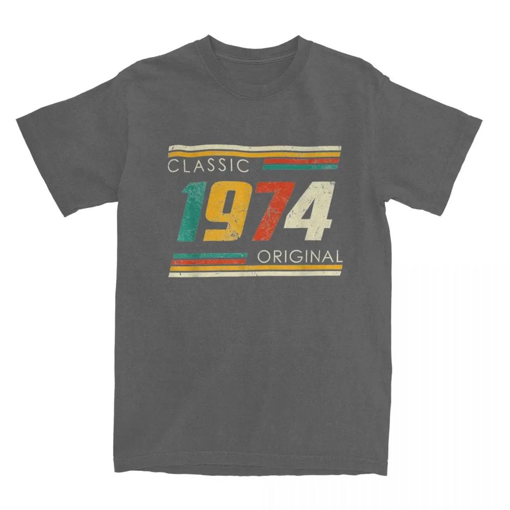 Original Born In 1974 Men Women T Shirts 50 Year Old 50th Birthday Apparel Tees T-Shirts Graphic Printing Clothing